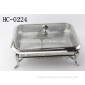 Squarer hot restaurant buffet dish mirror buffet food container chafing dish container